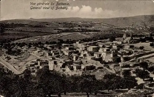 Ak Bethanien Palästina, general view of the village