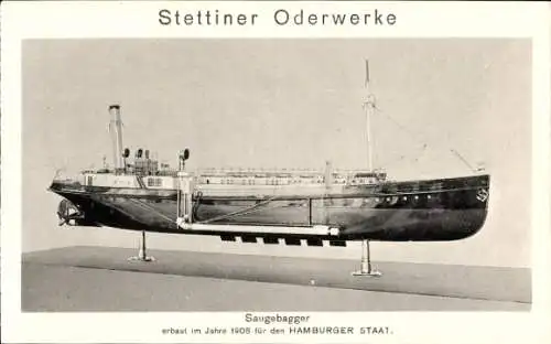 Ak Stettiner Oderwerke, Saugebagger