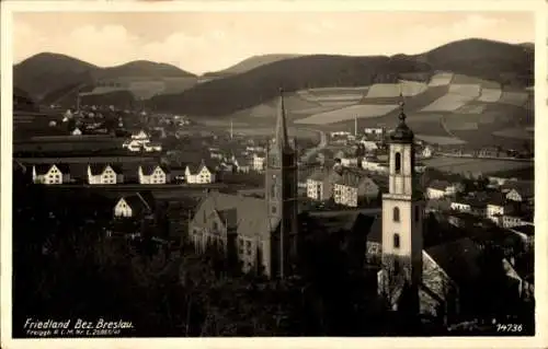 Ak Friedland Bez Breslau Schlesien, Kirchen, Ort