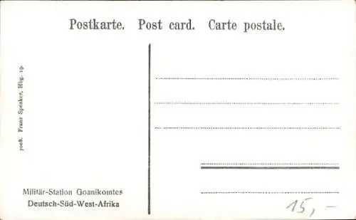 Ak Goanikontes Namibia Deutsch Südwest Afrika, Militärstation