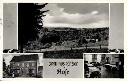 Ak Schönenberg Ruppichteroth Rhein Sieg Kreis, Panorama, Gasthaus und Pension zur Rose