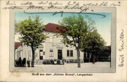 Ak Langenhain Waltershausen in Thüringen, Gasthaus zum kühlen Grund