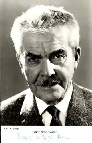 Ak Schauspieler Franz Schafheitlin, Portrait, Autogramm