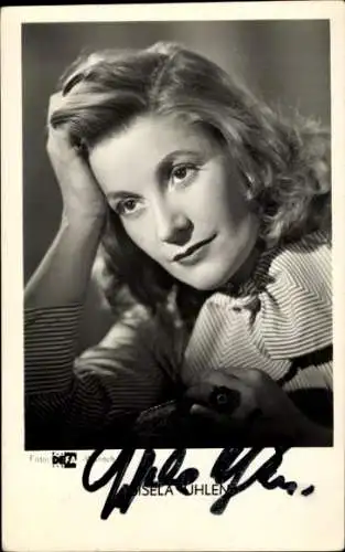 Ak Schauspielerin Gisela Uhlen, Portrait, Autogramm