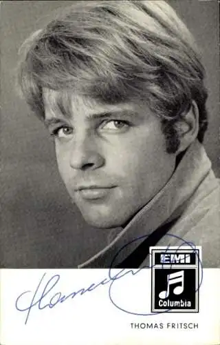 Ak Sänger Thomas Fritsch, Portrait, EMI Columbia Records, Autogramm