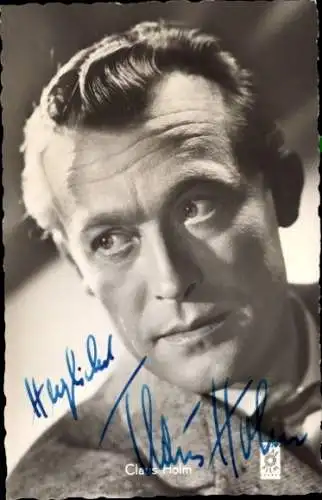 Ak Schauspieler Claus Holm, Portrait, Autogramm, Zwei blaue Augen