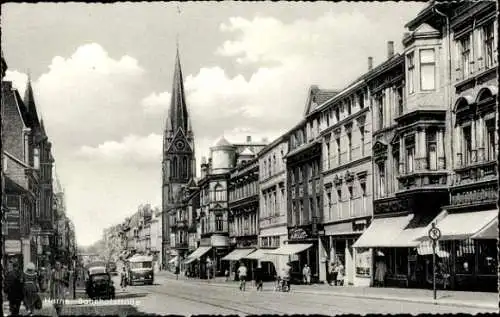 Ak Herne im Ruhrgebiet Nordrhein Westfalen, Blick in die Bahnhofstraße