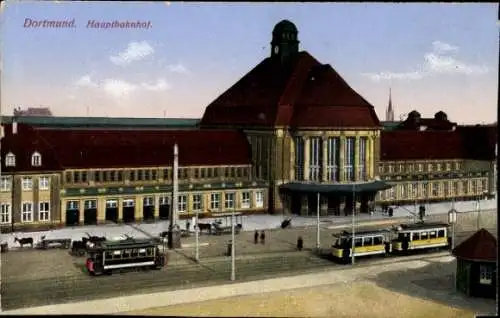 Ak Dortmund im Ruhrgebiet, Hauptbahnhof