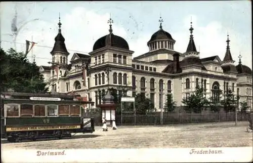 Ak Fredenbaum Dortmund im Ruhrgebiet, Straßenbahn, Gasthaus