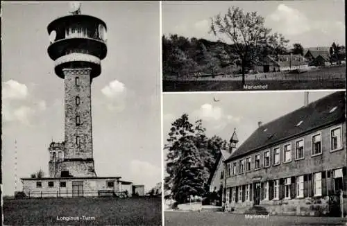 Ak Nottuln Nordrhein Westfalen, Marienhof in den Baumbergen, Longinus Turm