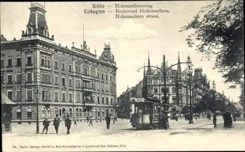 Ak Köln am Rhein, Hohenzollernring, Straßenbahn