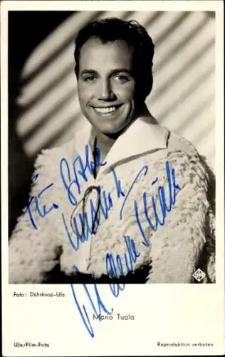 Ak Schauspieler Mario Tuala, Portrait, Autogramm