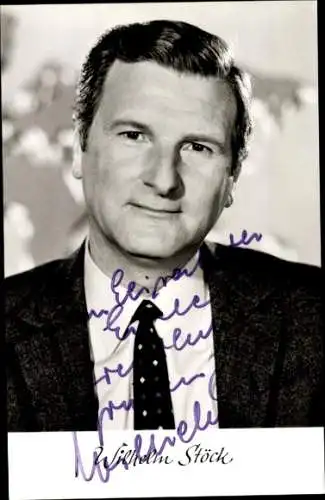Ak Journalist Wilhelm Stöck, Portrait, Autogramm, Krawatte