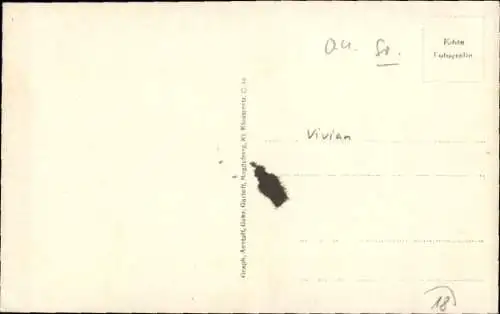 Ak Schauspielerin Vivian, Tanz, Autogramm