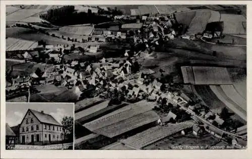 Ak Dorfgütingen Feuchtwangen in Mittelfranken, Fliegeraufnahme, Kaufhaus Karl Hornberger