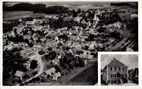 Ak Jedesheim Illertissen in Schwaben, Fliegeraufnahme, Geschäftshaus Jos. Beer