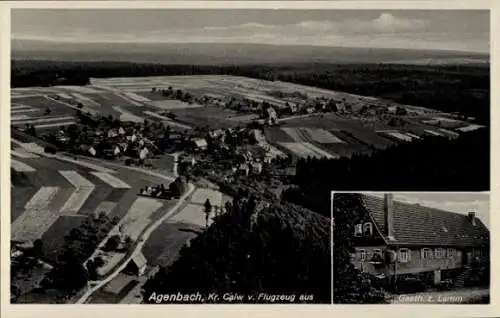 Ak Agenbach Neuweiler im Schwarzwald, Fliegeraufnahme, Gasthaus z. Lamm