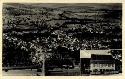 Ak Kirchen am Rhein, Fliegeraufnahme, Gasthaus z. Ochsen Fritz Müller