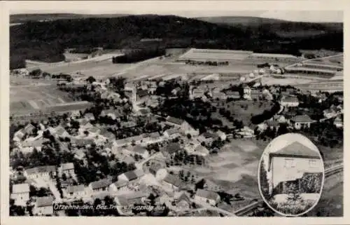 Ak Otzenhausen Nonnweiler an der Saar, Fliegeraufnahme, Kaffee Hunnenring Ober-Otzenhausen