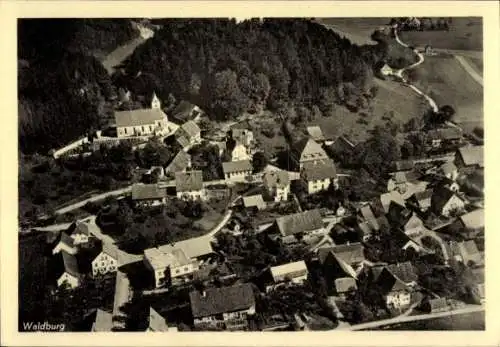 Ak Waldburg in Württemberg, Fliegeraufnahme