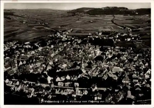 Ak Weißenburg in Mittelfranken Bayern, Fliegeraufnahme, Wülzburg