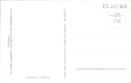 Ak Pleinfeld in Mittelfranken, Fliegeraufnahme