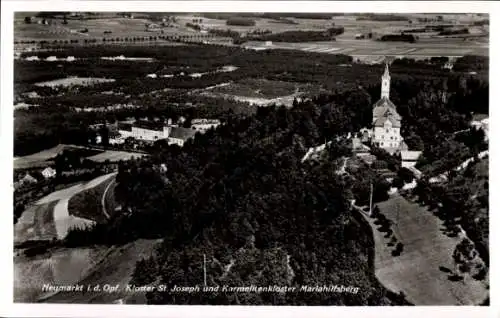 Ak Neumarkt in der Oberpfalz, Fliegeraufnahme Kloster St. Jospeh, Karmelitenkloster Mariahilfsberg