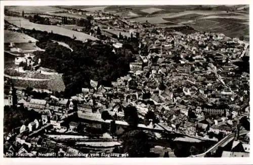 Ak Bad Kreuznach an der Nahe, Kauzenburg, Fliegeraufnahme