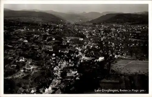 Ak Dinglingen Lahr im Schwarzwald, Fliegeraufnahme