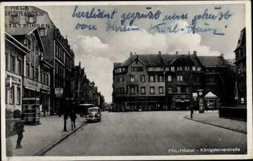 Ak Höchst Frankfurt am Main, Partie an der Königsteinerstraße, Geschäft Schmitz