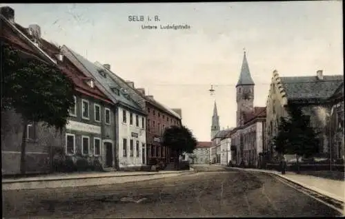 Ak Selb im Fichtelgebirge Oberfranken, Untere Ludwigstraße