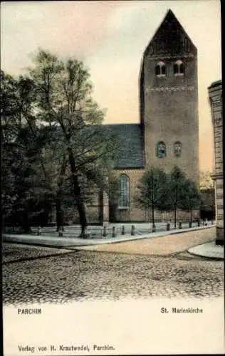 Ak Parchim in Mecklenburg, St. Marienkirche