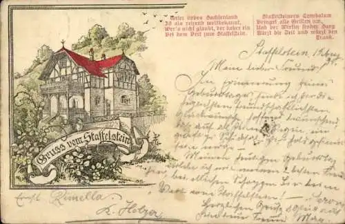 Litho Dresden Niederpoyritz, Staffelstein, Villa