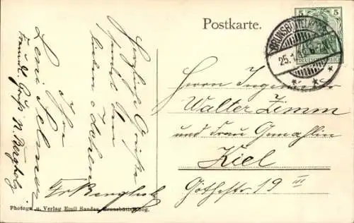 Ak Brunsbüttelkoog Brunsbüttel in Dithmarschen, S.M.S. Preußen, S.M.S. Kaiser Wilhelm II.