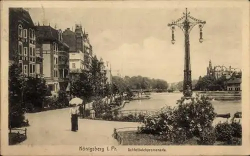 Ak Kaliningrad Königsberg Ostpreußen, Schloßteichpromenade