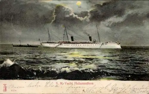 Ak Deutsches Kriegsschiff, SM Yacht Hohenzollern