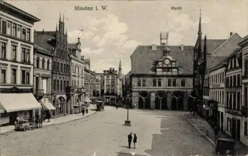 Ak Minden in Westfalen, Markt