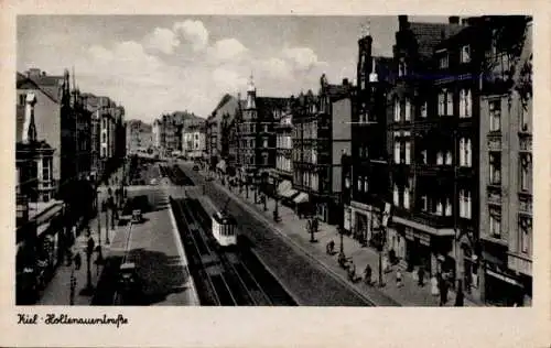 Ak Kiel in Schleswig Holstein, Holtenauer Straße, Straßenbahn