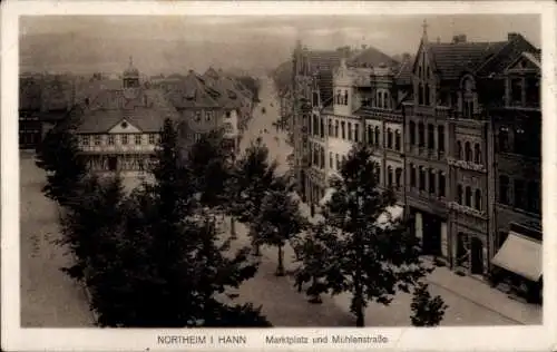 Ak Northeim in Niedersachsen, Marktplatz, Mühlenstraße