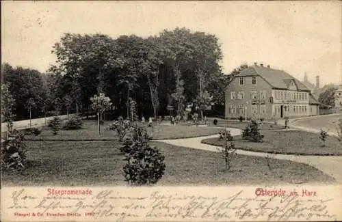 Ak Osterode am Harz, Sösepromenade