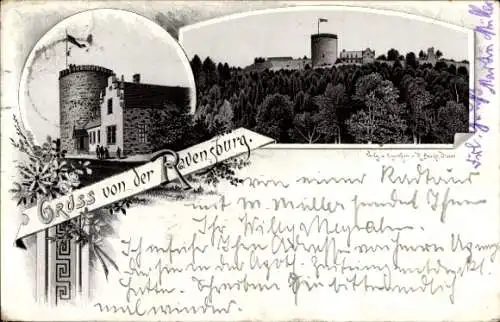 Litho Borgholzhausen Kreis Gütersloh, Ravensburg, Burg Ravensberg