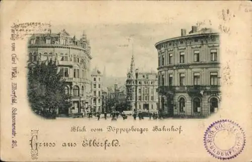 Ak Elberfeld Wuppertal, Blick vom Döppersberger Bahnhof