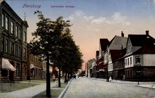 Ak Flensburg in Schleswig Holstein, Apenrader Straße