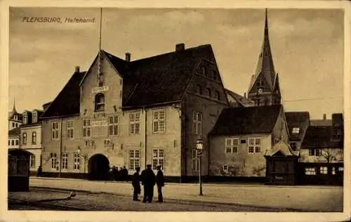 Ak Flensburg in Schleswig Holstein, Hafenamt