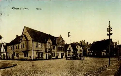 Ak Obernkirchen in Schaumburg, Marktplatz, Brunnen