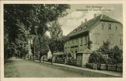 Ak Rehburg Loccum in Niedersachsen, Hauptstraße mit Haus Hockemeyer