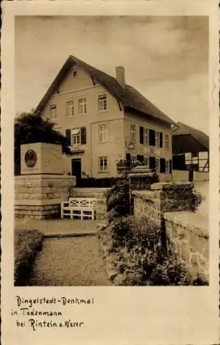 Ak Todenmann Rinteln in Niedersachsen, Dingelstedt-Denkmal