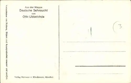 Künstler Ak Ubbelohde, Otto, Die graue Stadt am Meer, Deutsche Sehnsucht