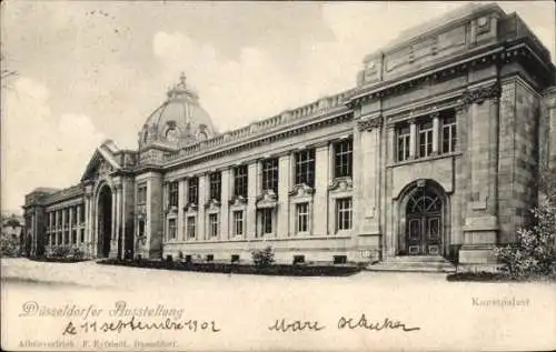 Ak Düsseldorf am Rhein, Kunstpalast, Ausstellung 1902