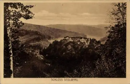 Ak Stolberg im Harz, Panorama, Schloss